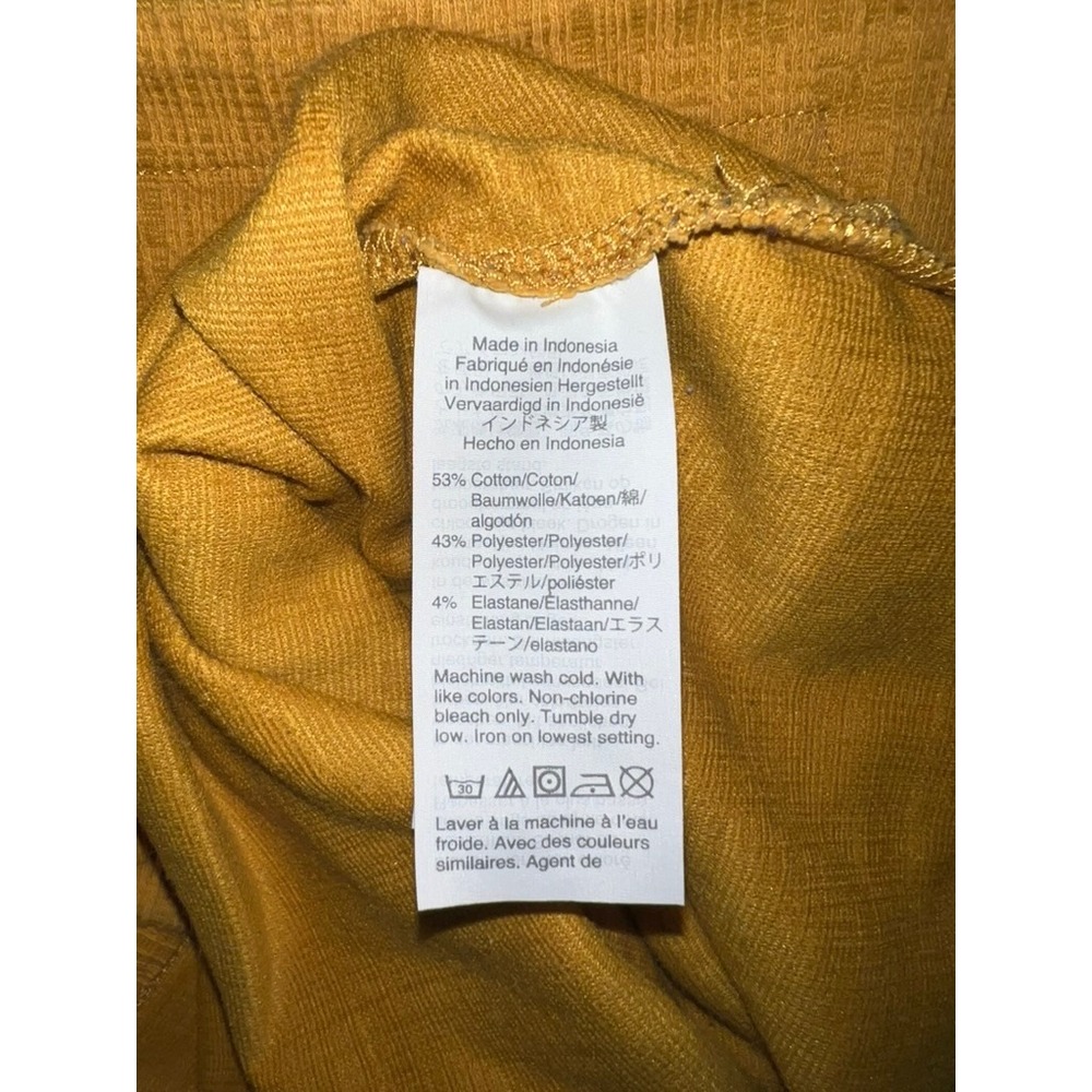 Madewell Mustard Yellow Textured Tie Back Midi Dress AO333 Womens Size Medium - Picture 4 of 6